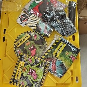 Ghostbusters Party Supplies Set - Black and Green